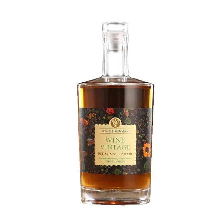 Tiesioginio pardavimo gamykloje vaisių vyno buteliai: 100 ml, 200 ml, 375 ml, 500 ml, 700 ml, 750 ml stikliniai vyno buteliai