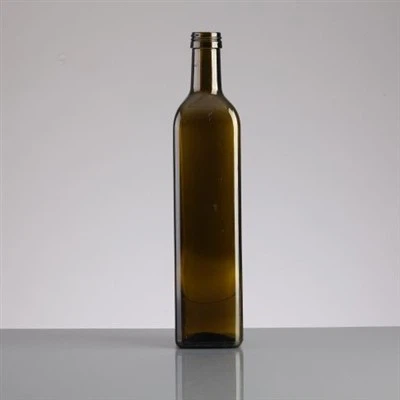 Kvadratinis alyvuogių aliejaus stiklinis butelis